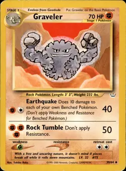 Graveler 30/64 Unlimited - Pokemon Neo Revelation - LP - Image 1