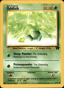 Oddish 63/82 Unlimited - Pokemon Team Rocket - LP - Image 1