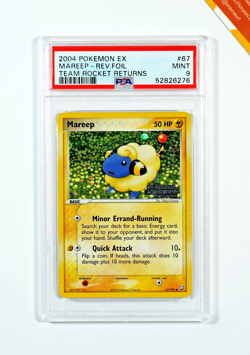 Pokemon PSA 9 Mareep #67 Rev Foil EX Team Rocket Returns 2004 English - Image 1