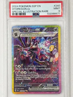 PSA 9 Hydreigon ex 240/191 SIR Special Illustration Rare Pokemon SSP 2024 - Image 1