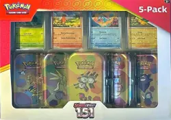 Pokemon Costco Scarlet & Violet 151 Mini Tin 5-pack (Magneton) - Image 1