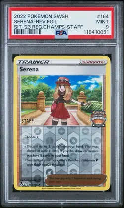 Pokemon - 164/195 - Serena - Regional STAFF Promo - PSA 9 - Image 2