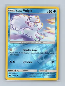Alolan Vulpix 27/147 Common Burning Shadows Pokemon Reverse Holo Lightly Played - Image 1