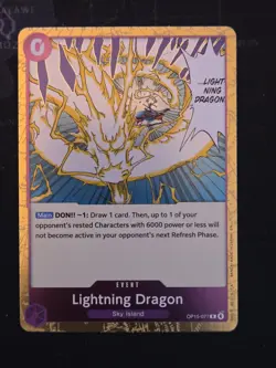 Lightning Dragon OP15-077 Adventure on Kami's Island Foil English One Piece - Image 1
