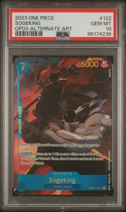 Sogeking SEC Alt Art PSA 10 - One Piece OP03-122 Pillars of Strength English - Image 1