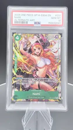 PSA 10 Nami OP14 EB04 #031 Alt Art One Piece Card Gem Mint - Image 1