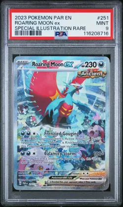 Roaring Moon EX 251/182 Special Illustration Rare Pokemon Card PSA 9 - Image 1