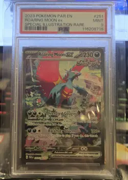 Roaring Moon EX 251/182 Special Illustration Rare Pokemon Card PSA 9 - Image 3
