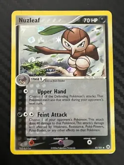 Pokemon Nuzleaf 45/101 EX Hidden Legends Uncommon Reverse Holo VLP - Image 1
