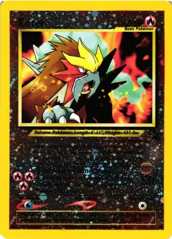 Pokemon TCG Entei with SWIRL Black Star Promo 34 Reverse Holo LP - Image 1