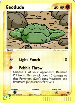 Pokemon TCG Geodude Reverse Holo EX Dragon 55/97 LP - Image 1