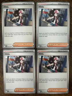 Hilda 084/086 White Flare Pokemon TCG Playset 4X Non Holo - Image 1