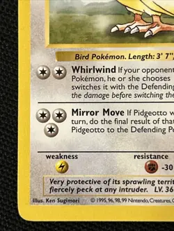 Pokemon Pidgeotto 022/102 Base Set (Shadowless) (NEVER PLAYED) *Near Mint* - Image 2