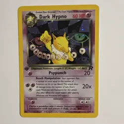 Pokemon Dark Hypno 9/82 Team Rocket 1st Edition Holo Rare 60 HP - Image 1