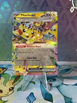 Pokemon TCG Pikachu EX Surging Sparks Ultra Rare Card 057/191 - Image 1