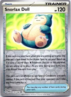 SNORLAX DOLL 175/182 UNCOMMON PARADOX RIFT POKEMON LP REVERSE HOLO - Image 1