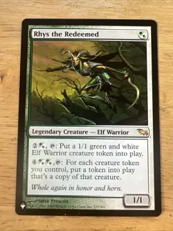 MTG Rhys the Redeemed, NM-Mint, English The List Reprints - Image 1