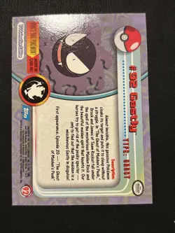 Pokemon: Topps (TV Animation)- Gastly 92 (holo) Foil - Image 4