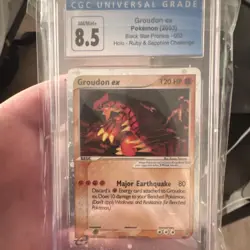 Pokemon Groudon ex Black Star Promo 2003 Holo CGC 8.5 002 Nintendo Power - Image 1