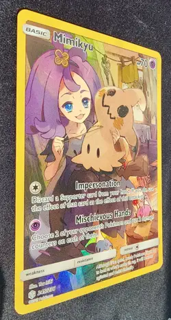 2019 Pokemon Mimikyu 245/236 SECRET RARE Full Art Cosmic Eclipse - Image 3