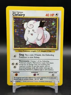 Clefairy Holo Rare 5/102 1999 Pokemon Base Set English WOTC NM - Image 1