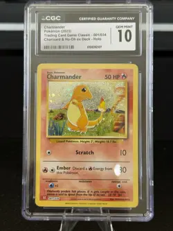 CGC GEM MINT 10 Pokemon Charmander 46/102 1999 Base Set Unlimited - Image 1