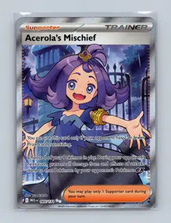 Acerola's Mischief 165/132 Ultra Rare Mega Evolution Pokemon Near Mint - Image 1