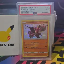Pokemon Buzzwole Shiny Holo Rare Hidden Fates Shiny Vault SV24/SV94 2019 PSA 9 - Image 1
