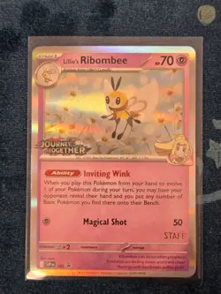Lillie's Ribombee 183 SVP Staff Prerelease Journey Together Holo Pokemon LP+ - Image 1