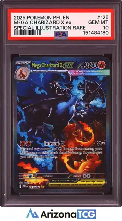 Pokemon 2025 Mega Charizard X ex 125/094 SIR Phantasmal Flames GEM MINT PSA 10 - Image 1