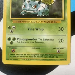 Pokemon TCG Ivysaur Card Uncommon Base Set 30/102 LP - Image 2