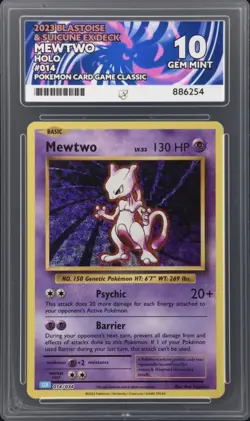ACE 10 CLB 014/034 Mewtwo Classic Collection Card Pokemon Blastoise Deck NOT PSA - Image 1