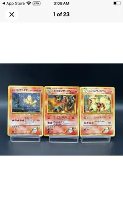 Pokemon TCG Charizard Arcanine Holo Japanese Card Lot - 3 Standard Cards - Image 1