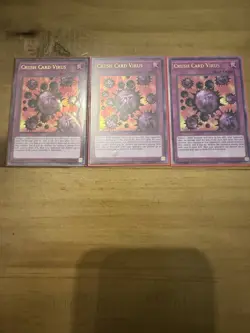 3x Crush Card Virus (Version 1) LCKC-EN046 Legendary Collection Kaiba 1st Ed - Image 1