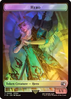 Hero (#009) / Elemental Token Foil FINAL FANTASY NM MTG - Image 1