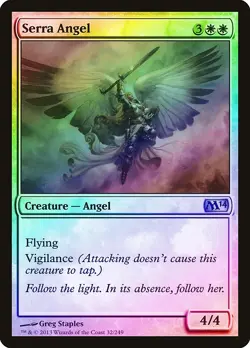 Serra Angel FOIL Magic 2014 / M14 NM White Uncommon MAGIC MTG CARD ABUGames - Image 1