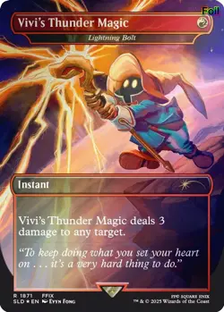 Vivi's Thunder Magic - Lightning Bolt (Rainbow Foil) [SLD - 1871] NM JP - Image 1