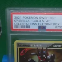 PSA 9 2021 Pokemon Greninja Gold Star SWSH144 Celebrations ETB Black Promo Mint - Image 3
