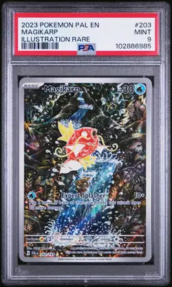 2023 Pokemon Paldea Evolved Magikarp 203/193 PSA 9 Mint Illustration Rare - Image 1