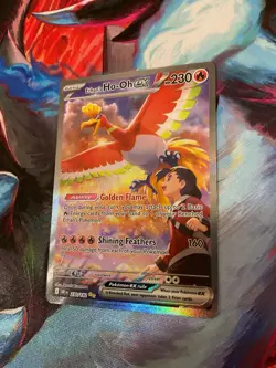 Pokemon Ethan's Ho-Oh EX Card 230/182 Scarlet and Violet Destined Rivals Mint/NM - Image 1