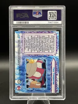 Topps Pokemon The Movie 2000 Two Treasures Rainbow Foil PSA 8 - Image 2