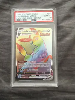 Umbreon VMAX 2021 Pokemon Swsh Evolving Skies Secret #214⚡ PSA 10 - Image 1