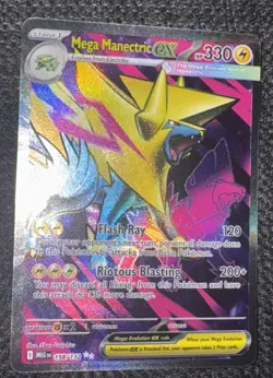 2025 Pokemon Mega Evolution Mega Manectric Ex Ultra Rare #158/132 - Image 1