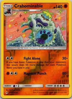 Crabominable 105/214 VLP Reverse Holo Rare Trippy Tomokazu Komiya Art Pokemon! - Image 1
