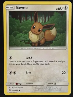Pokemon - Eevee 166/236 - Cosmic Eclipse Non Holo - NM - Image 1