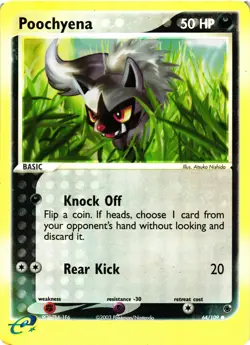 Pokemon TCG Poochyena 64/109 Ruby and Sapphire Reverse Holo LP - Image 1