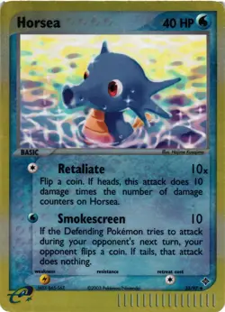 Pokemon TCG Horsea EX Dragon 33/97 Reverse Holo Uncommon LP - Image 1