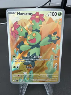 Maractus 093/086 Illustration Rare Pokemon Black Bolt White Flare TCG - Image 1