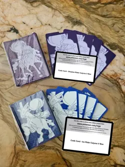 2 Packs of 65x Pokemon Card Sleeves - Ice & Shadow Rider Calyrex Chilling Reign - Image 1