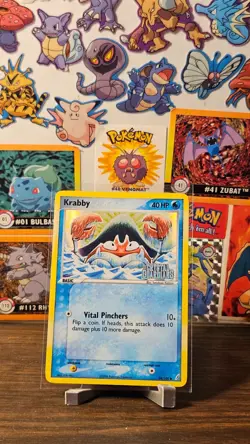 KRABBY 54/100 - Ex Crystal Guardians 2006 Pokemon Card TCG REVERSE HOLO STAMPED - Image 1